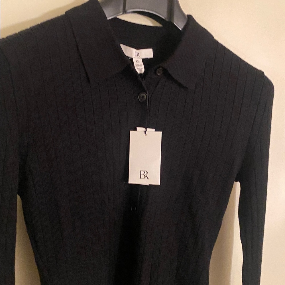 🆕 Banana Republic Ribbed Merino Polo Sweater - Picture 3 of 4